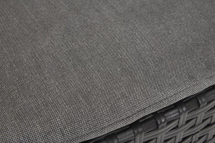 Salottino da esterno Armin, Set da giardino con cuscini, Salottino  effetto rattan, 100% Made in Italy, Antracite