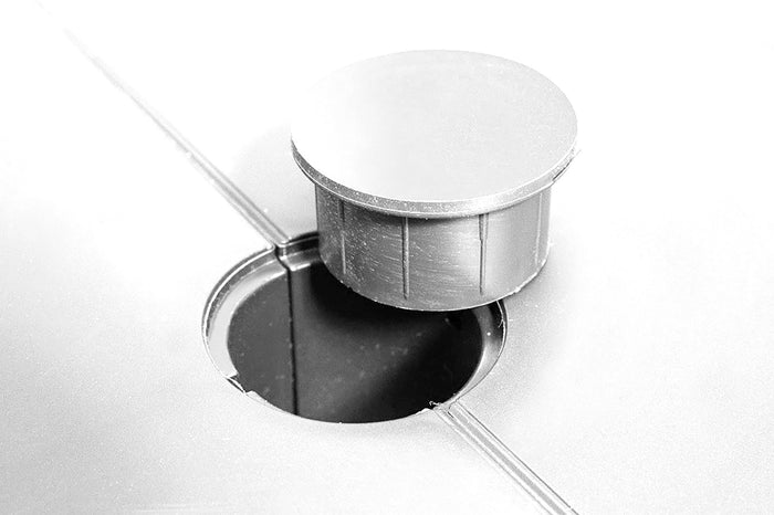 Tavolo da esterno Anatre, Tavolo rettangolare, Tavolo allungabile da giardino o da bar, 100% Made in Italy, Cm 160-220x90h74, Bianco