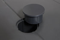 Tavolo da esterno Anatre, Tavolo rettangolare, Tavolo allungabile da giardino o da bar, 100% Made in Italy, Cm 160-220x90h74, Antracite