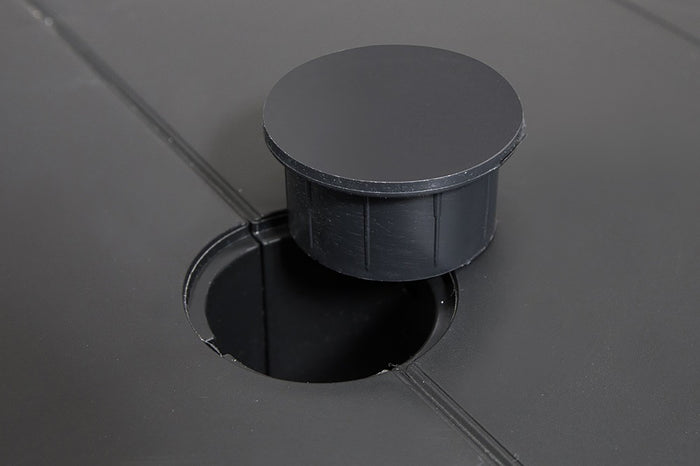 Tavolo da esterno Anatre, Tavolo rettangolare, Tavolo allungabile da giardino o da bar, 100% Made in Italy, Cm 160-220x90h74, Antracite