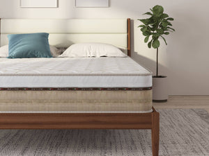 Materasso matrimoniale Cutler, Supporto per il riposo, Materasso per camera da letto, Sostegno per il sonno, Made in Italy, 190x140 h25 cm, Bianco