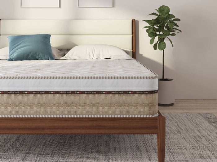 Materasso matrimoniale Cutler, Supporto per il riposo, Materasso per camera da letto, Sostegno per il sonno, Made in Italy, 190x140 h25 cm, Bianco