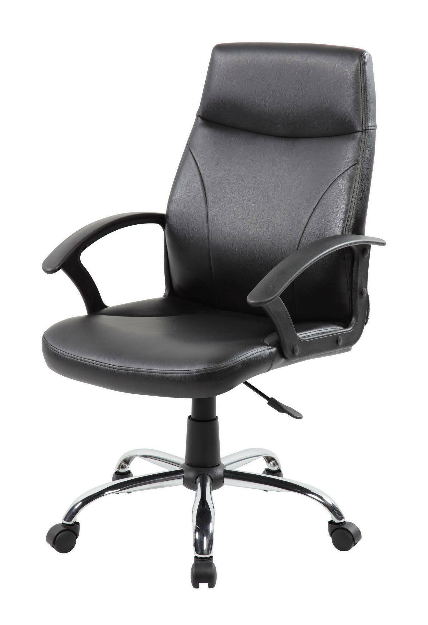 Sedia da ufficio Triangolo, Poltrona direzionale con braccioli, Sedia ergonomica da ufficio, Nero, 60x59h100/110 cm