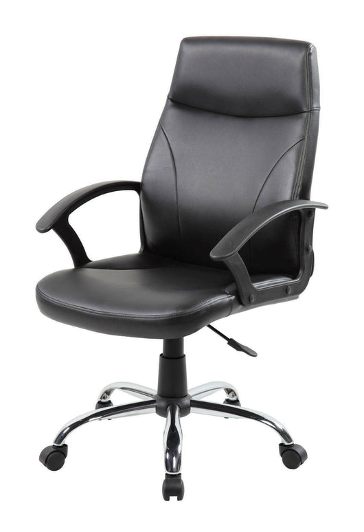 Sedia da ufficio Triangolo, Poltrona direzionale con braccioli, Sedia ergonomica da ufficio, Nero, 60x59h100/110 cm