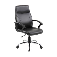 Sedia da ufficio Triangolo, Poltrona direzionale con braccioli, Sedia ergonomica da ufficio, Nero, 60x59h100/110 cm