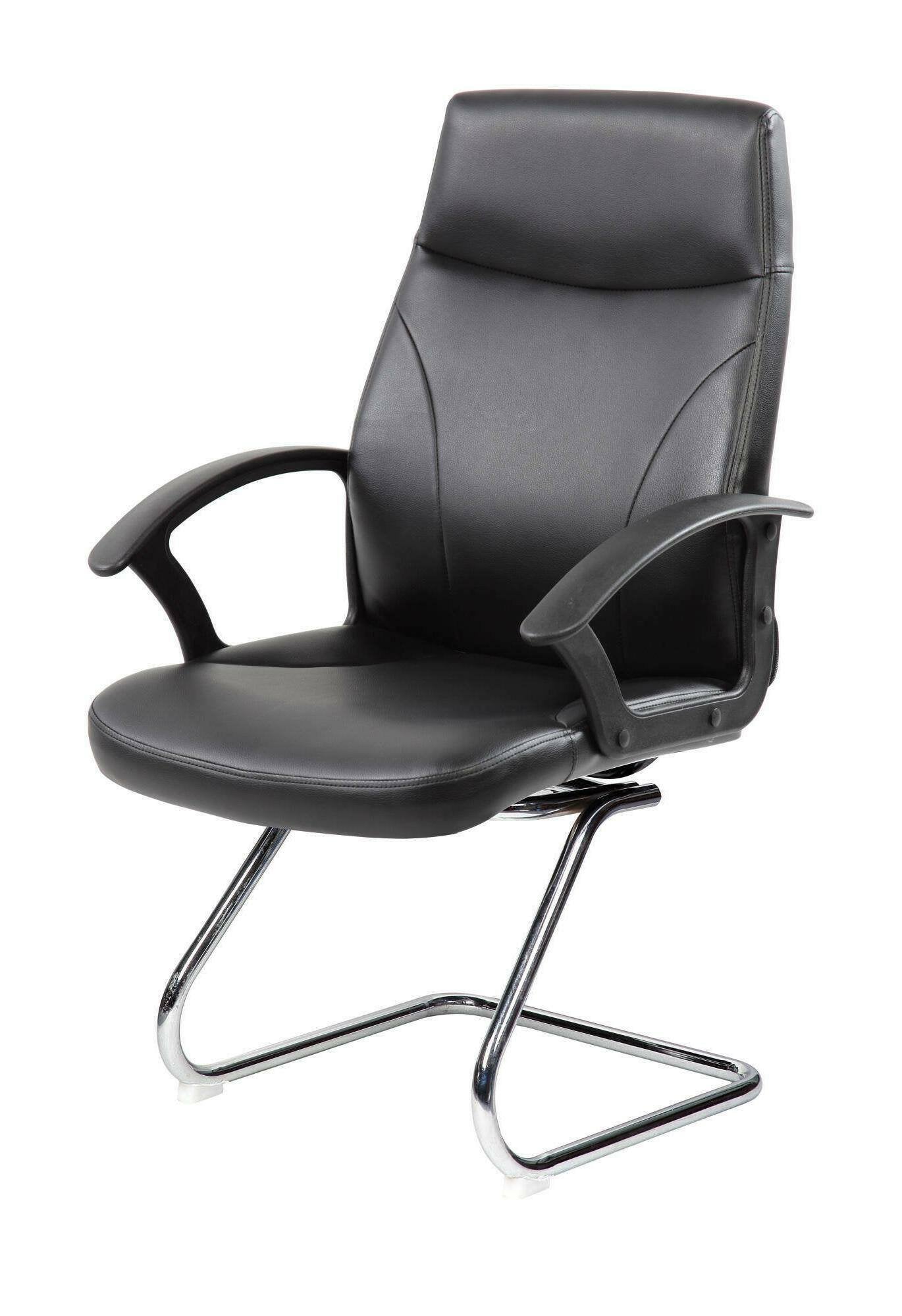 Sedia da ufficio Triangolo, Poltrona direzionale con braccioli, Sedia ergonomica da ufficio, Nero, 60x59h95, cm