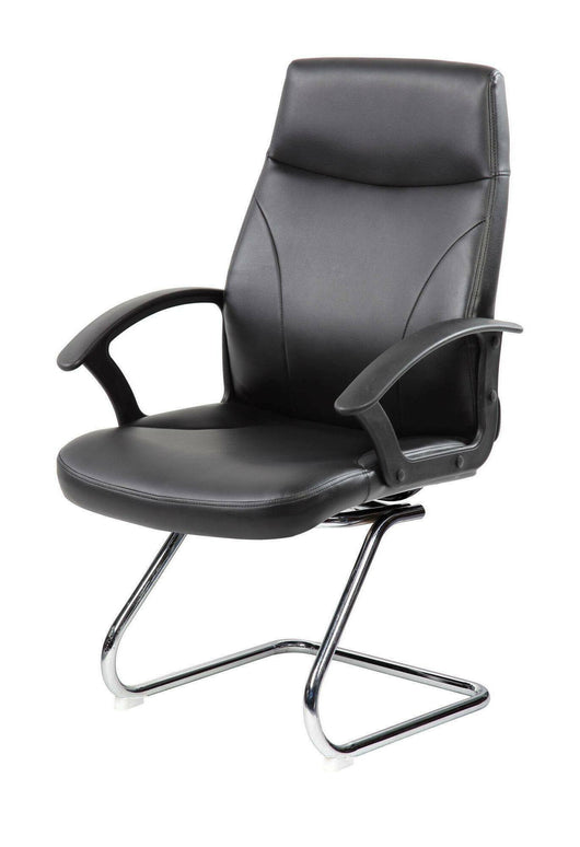 Sedia da ufficio Triangolo, Poltrona direzionale con braccioli, Sedia ergonomica da ufficio, Nero, 60x59h95, cm