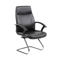 Sedia da ufficio Triangolo, Poltrona direzionale con braccioli, Sedia ergonomica da ufficio, Nero, 60x59h95, cm