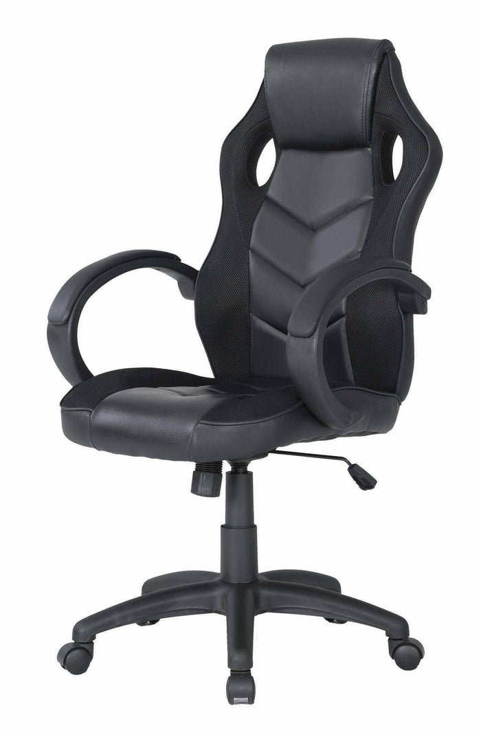 Sedia da gaming Urbana, Poltrona da gaming adulto, Sedia da scrivania, 66x61h104/114 cm, Nero