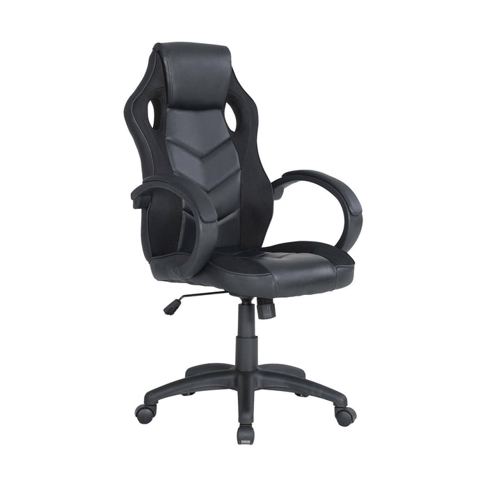 Sedia da gaming Urbana, Poltrona da gaming adulto, Sedia da scrivania, 66x61h104/114 cm, Nero