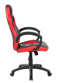 Sedia da gaming Urbana, Poltrona da gaming adulto, Sedia da scrivania, 66x61h104/114 cm, Nero e Rosso