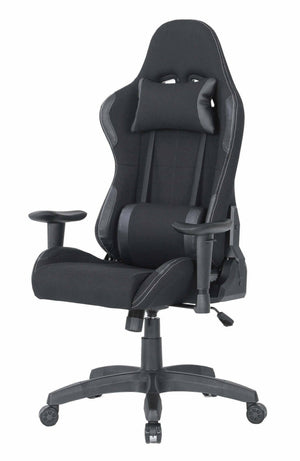 Sedia da gaming Mindy, Poltrona da gaming adulto, Sedia da scrivania, 57x72h124/134 cm, Nero