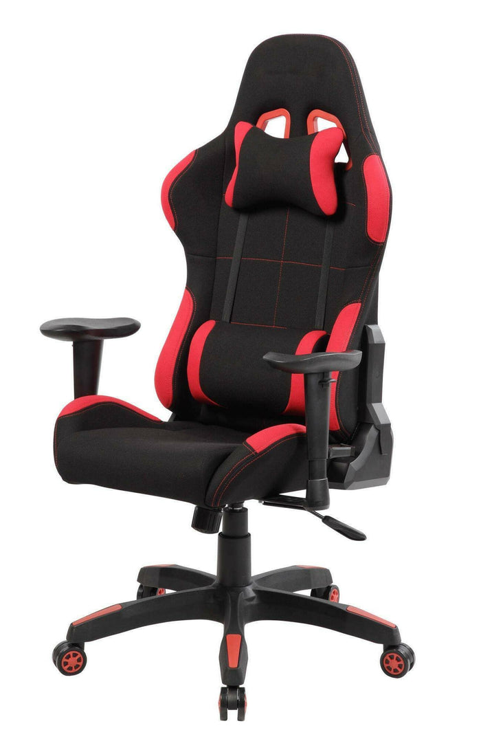 Sedia da gaming Mindy, Poltrona da gaming adulto, Sedia da scrivania, 57x72h124/134 cm, Nero e Rosso