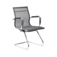 Sedia da ufficio Dgoldon, Seduta sala da attesa per ufficio con braccioli, Seduta ergonomica da attesa, 62x54h89 cm, Grigio