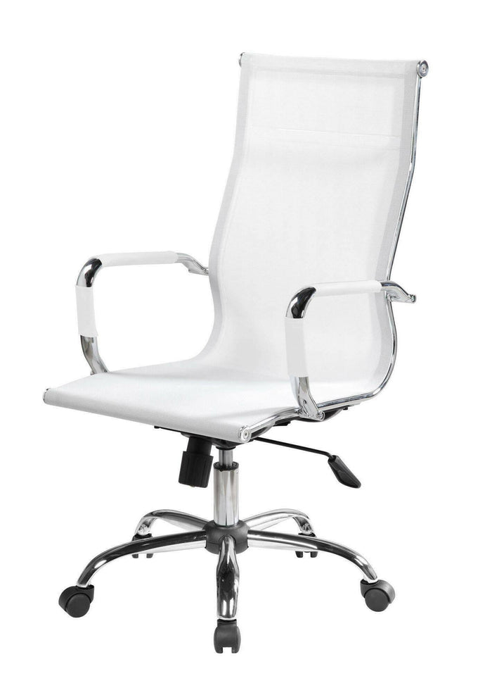 Poltrona da Ufficio Kanaka, Sedia con Ruote Regolabile, Grigio