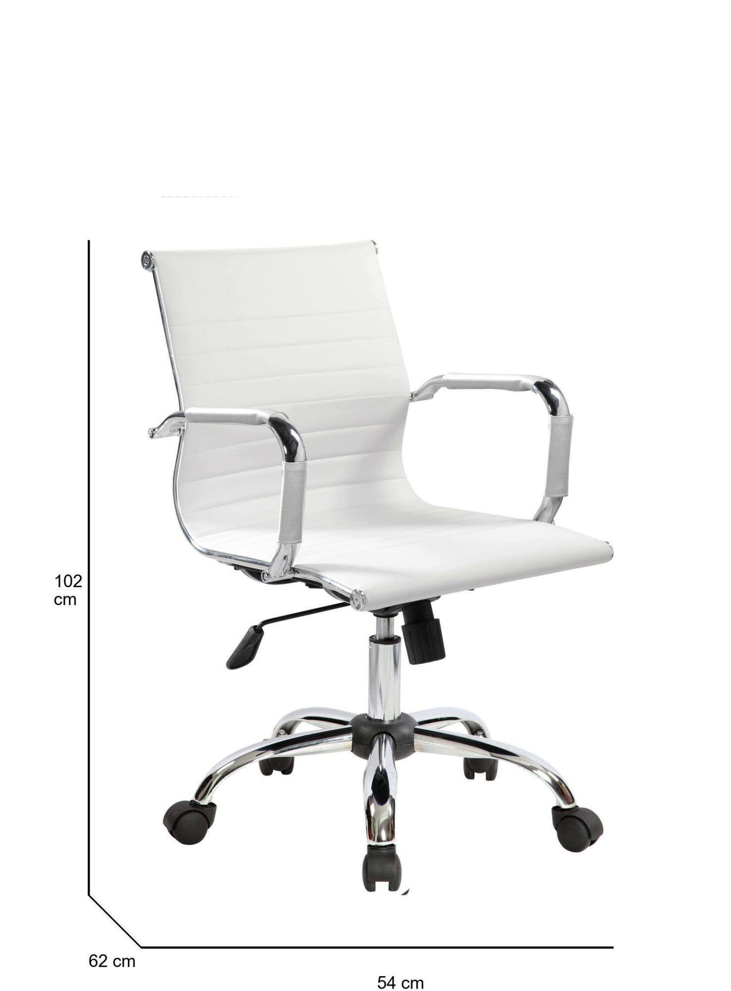 Poltrona da Ufficio Omarama, Sedia con Ruote Regolabile, Grigio