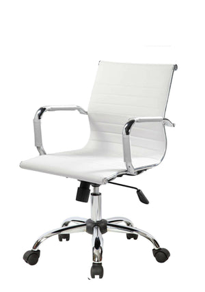 Poltrona da Ufficio Omarama, Sedia con Ruote Regolabile, Grigio