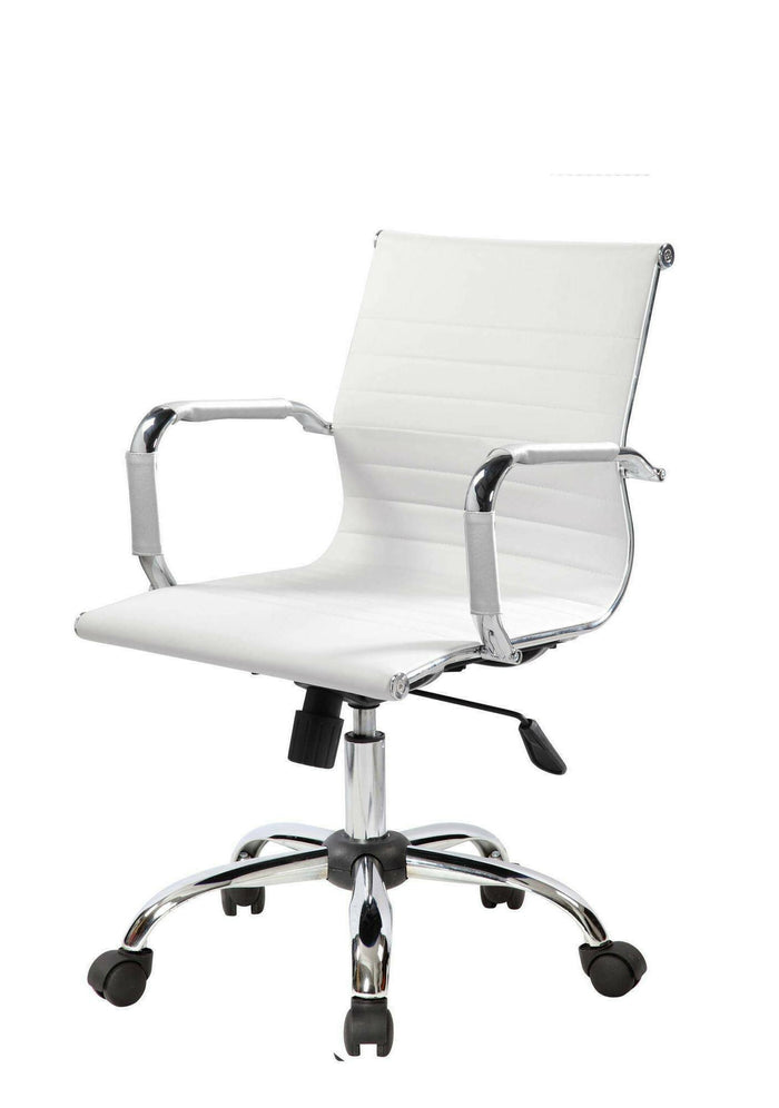 Poltrona da Ufficio Omarama, Sedia con Ruote Regolabile, Grigio