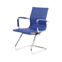 Sedia da ufficio Dfusett, Sedute sala da attesa con braccioli per ufficio, Seduta ergonomica da attesa, 62x54h89 cm, Blu