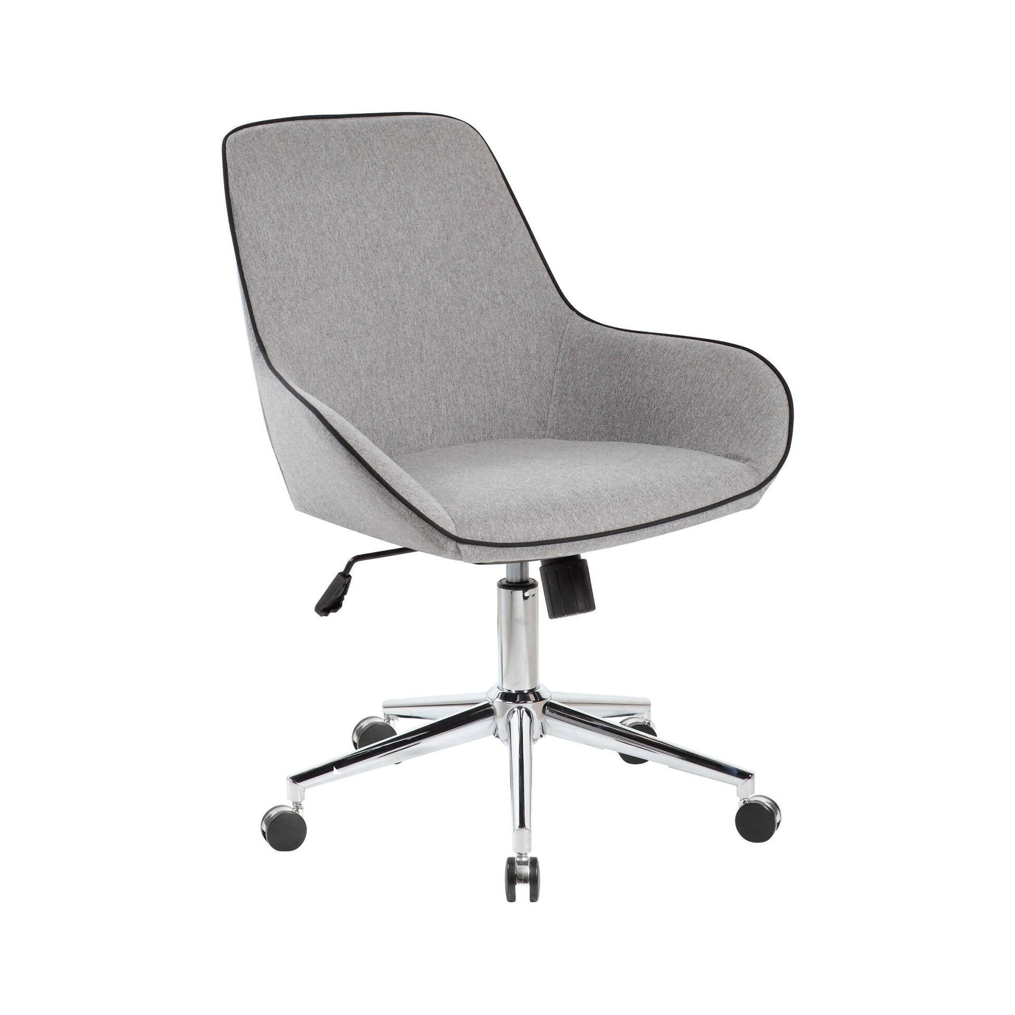 Sedia da ufficio Luminosa, Poltrona operativa con ruote, Seduta ergonomica da ufficio, 66x59h98 cm, Grigio