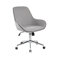 Sedia da ufficio Luminosa, Poltrona operativa con ruote, Seduta ergonomica da ufficio, 66x59h98 cm, Grigio