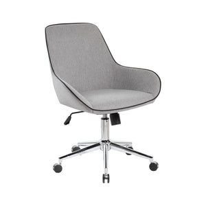Sedia da ufficio Luminosa, Poltrona operativa con ruote, Seduta ergonomica da ufficio, 66x59h98 cm, Grigio
