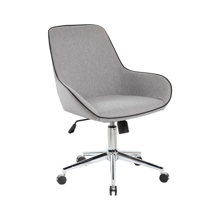 Sedia da ufficio Luminosa, Poltrona operativa con ruote, Seduta ergonomica da ufficio, 66x59h98 cm, Grigio