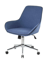 Sedia da ufficio Luminosa, Poltrona operativa con ruote, Seduta ergonomica da ufficio, 66x59h98 cm, Blu