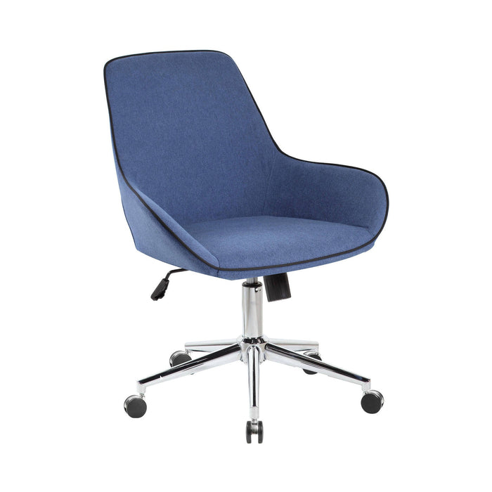 Sedia da ufficio Luminosa, Poltrona operativa con ruote, Seduta ergonomica da ufficio, 66x59h98 cm, Blu