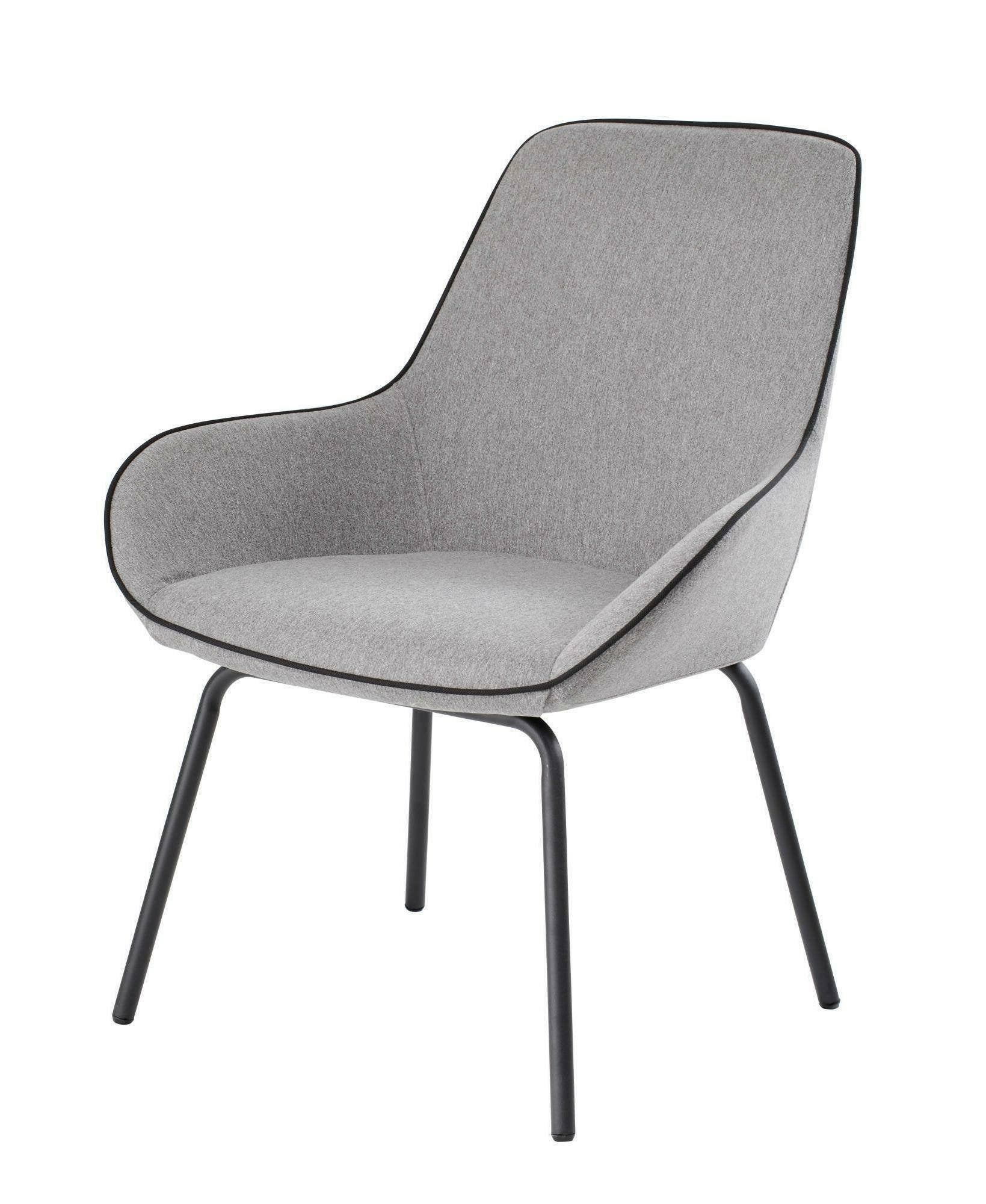 Sedia da ufficio Arpaia, Sedute sala da attesa per ufficio, Seduta ergonomica da attesa, 66x59h90 cm, Grigio