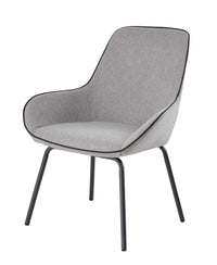 Sedia da ufficio Arpaia, Sedute sala da attesa per ufficio, Seduta ergonomica da attesa, 66x59h90 cm, Grigio