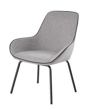 Sedia da ufficio Arpaia, Sedute sala da attesa per ufficio, Seduta ergonomica da attesa, 66x59h90 cm, Grigio