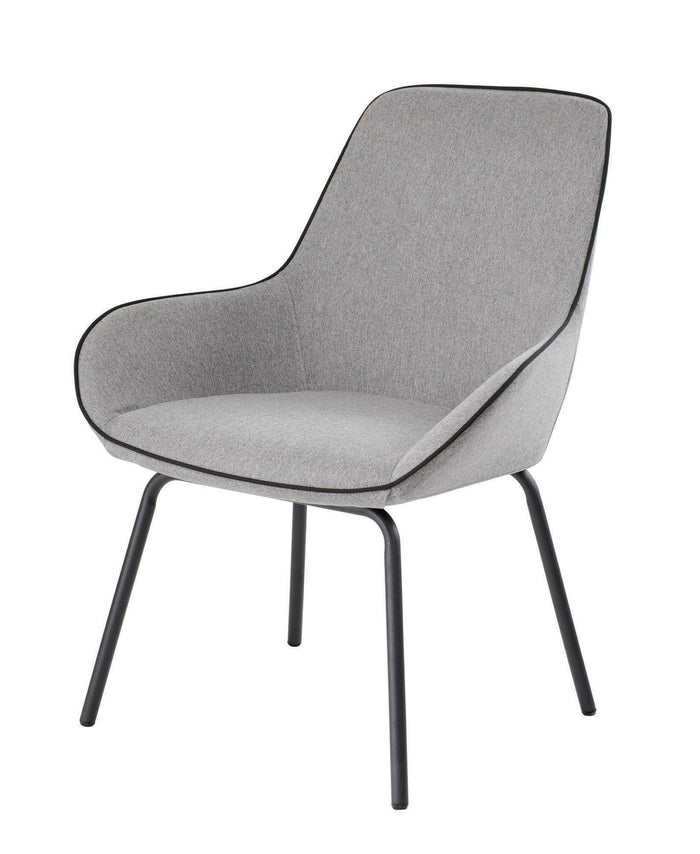 Sedia da ufficio Arpaia, Sedute sala da attesa per ufficio, Seduta ergonomica da attesa, 66x59h90 cm, Grigio