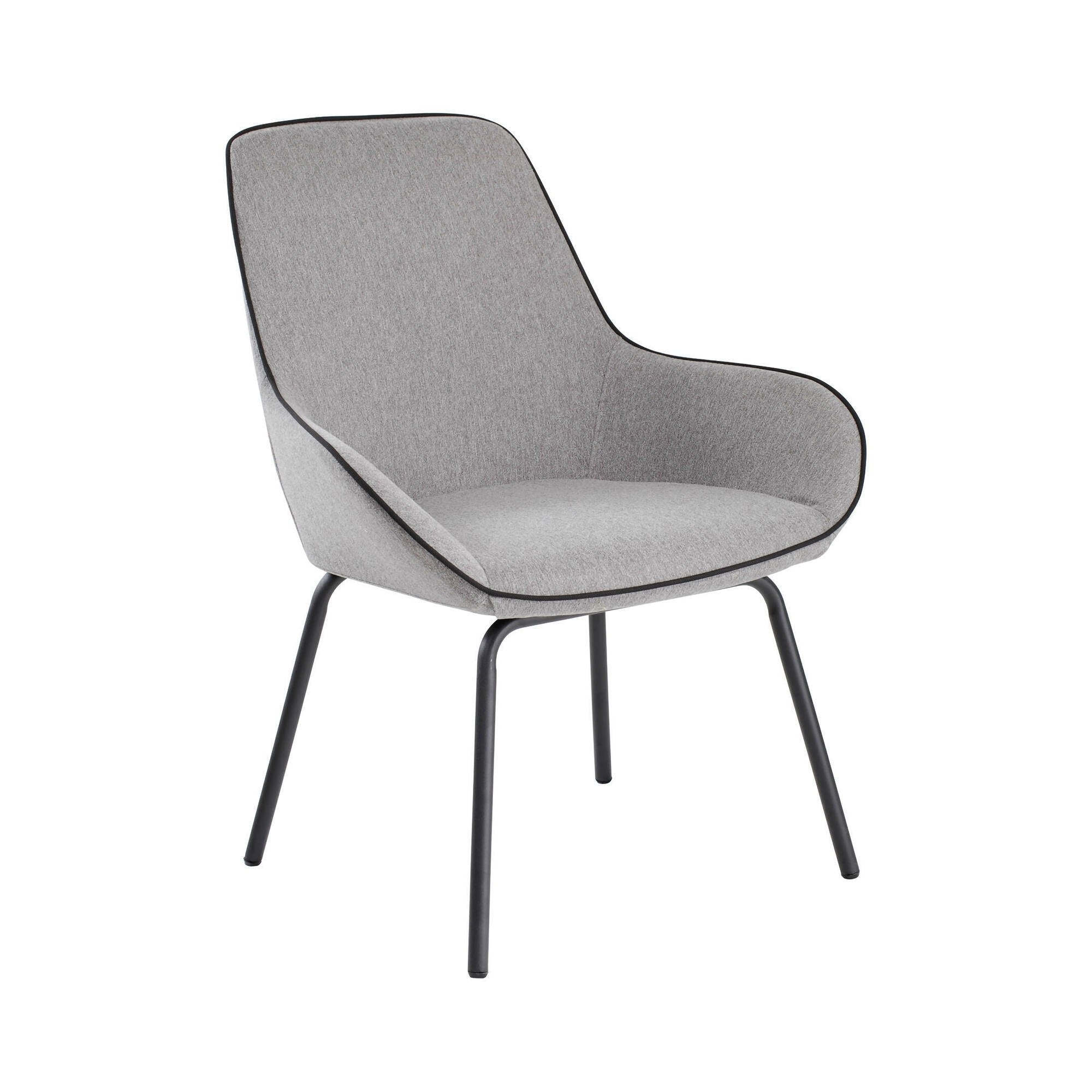 Sedia da ufficio Arpaia, Sedute sala da attesa per ufficio, Seduta ergonomica da attesa, 66x59h90 cm, Grigio