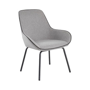 Sedia da ufficio Arpaia, Sedute sala da attesa per ufficio, Seduta ergonomica da attesa, 66x59h90 cm, Grigio