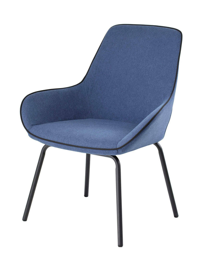 Sedia da ufficio Arpaia, Sedute sala da attesa per ufficio, Seduta ergonomica da attesa, 66x59h90 cm, Blu