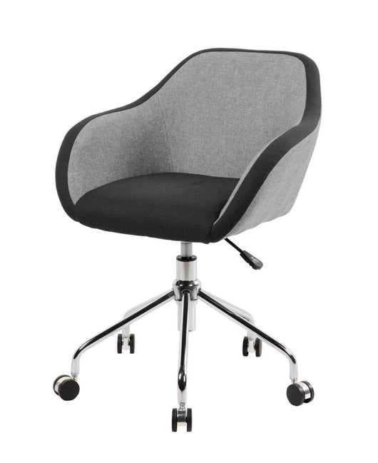 Sedia da ufficio Bardello, Poltrona operativa da ufficio, Seduta ergonomica da ufficio, 56x58h77/84 cm, Grigio e Nero