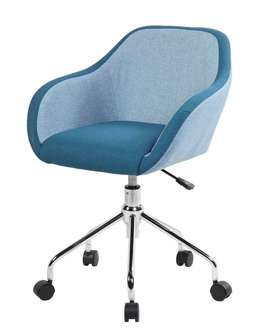 Sedia da ufficio Bardello, Poltrona operativa da ufficio, Seduta ergonomica da ufficio, 56x58h77/84 cm, Blu