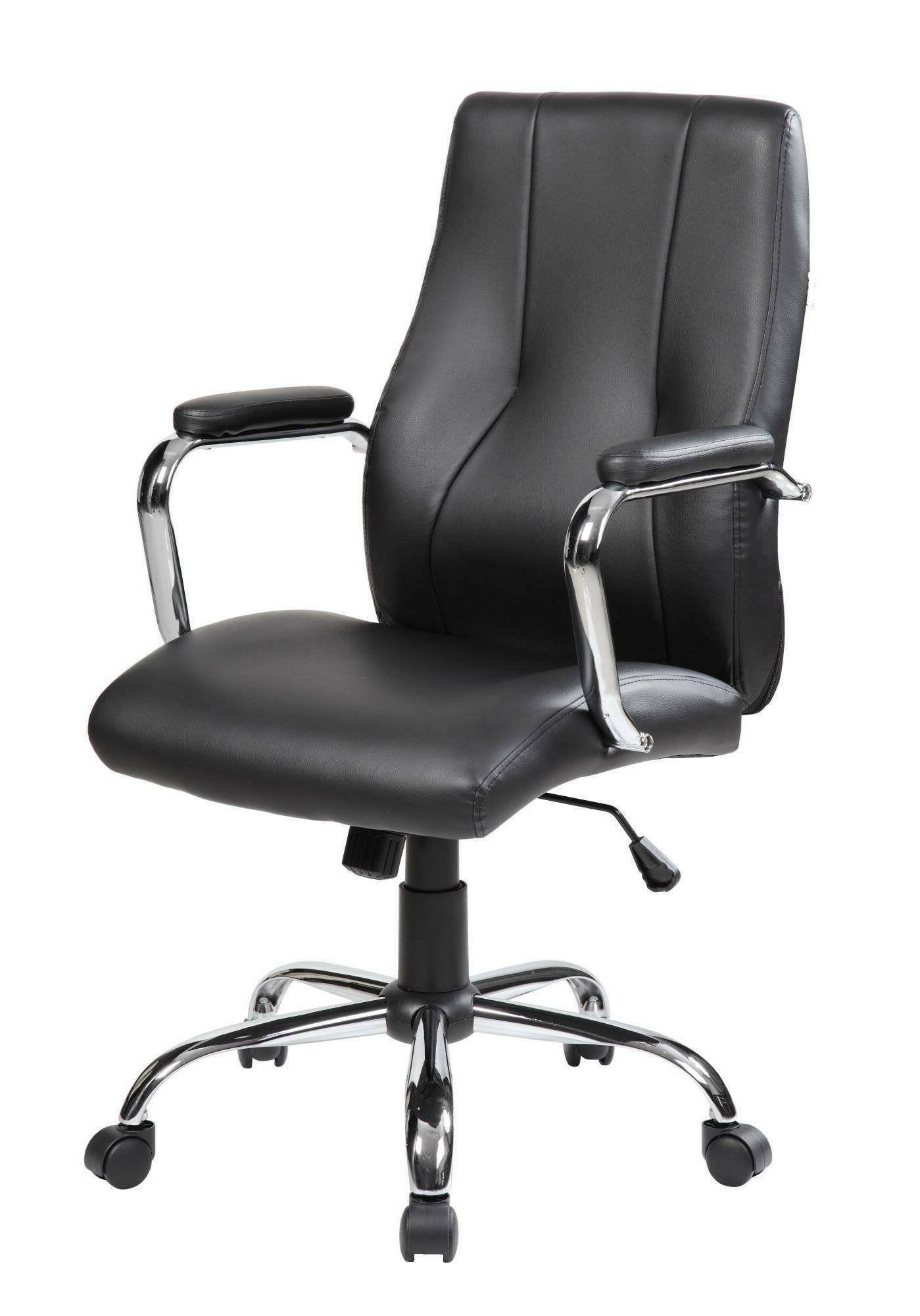 Sedia da ufficio Yuki, Poltrona direzionale con braccioli, Sedia ergonomica da ufficio, 64x58h101/111 cm, Nero