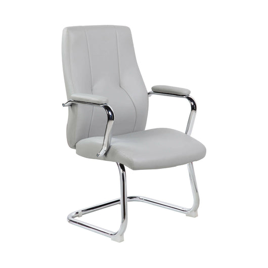 Sedia da ufficio Lucana, Seduta sala da attesa con braccioli per ufficio, Seduta ergonomica da attesa, 61x58h101 cm, Grigio