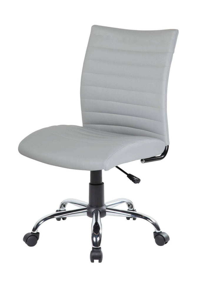 Sedia da ufficio Lia, Poltrona operativa, Seduta ergonomica da ufficio, 54x48h90/100 cm, Grigio