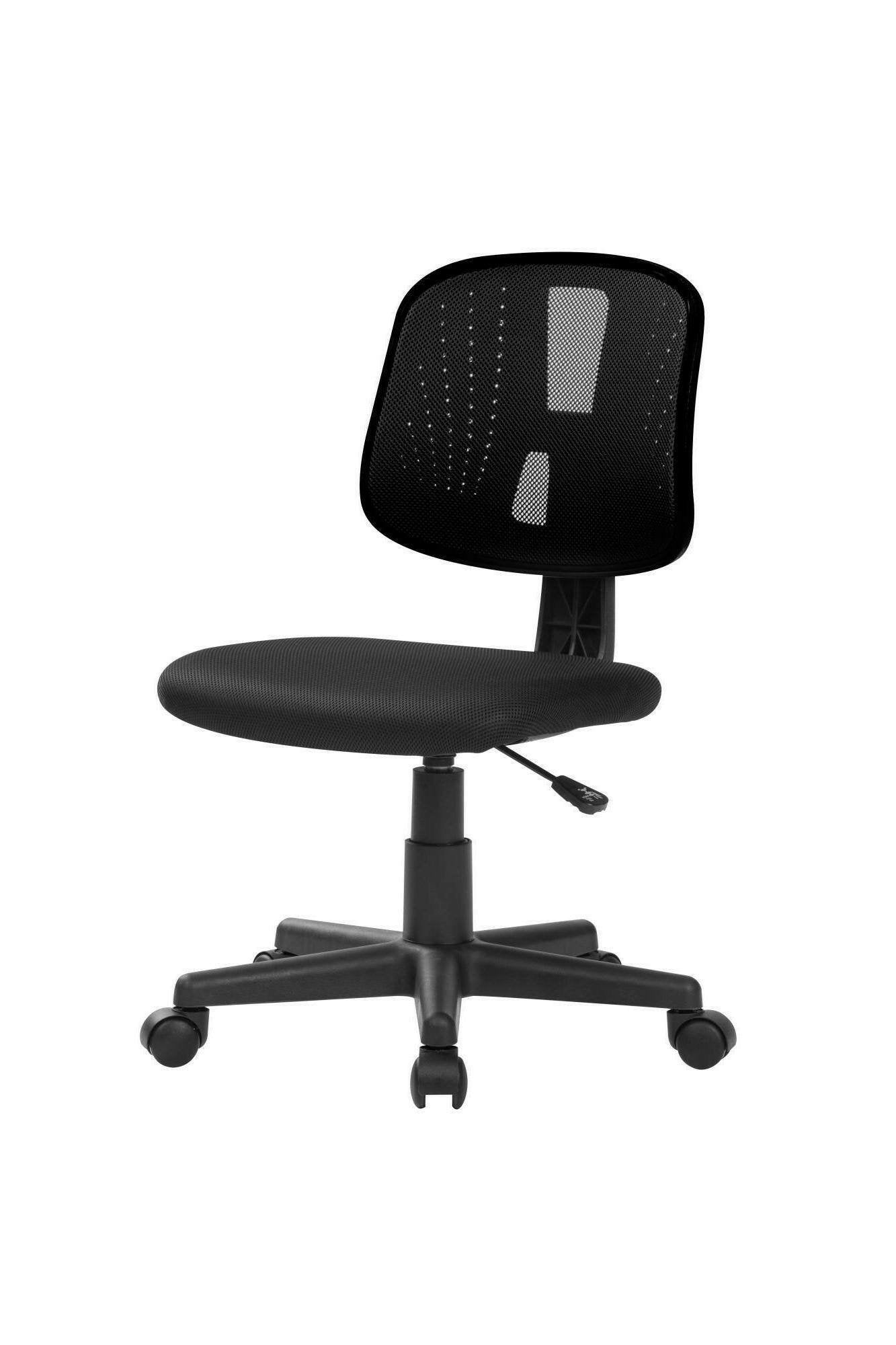 Sedia da ufficio Cefeo, Sedia operativa da ufficio, Seduta ergonomica da ufficio, 49x43h81/93 cm, Nero