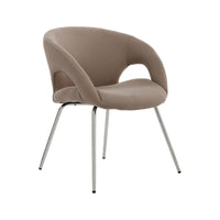 Sedia da ufficio Arturo, Seduta da attesa con braccioli per ufficio, Seduta ergonomica da attesa, 58x59h72 cm, Marrone