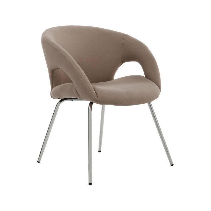 Sedia da ufficio Arturo, Seduta da attesa con braccioli per ufficio, Seduta ergonomica da attesa, 58x59h72 cm, Marrone