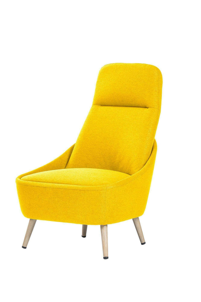 Sedia da ufficio Azzio, Seduta da attesa per ufficio, Poltrona ergonomica, 77x65h100 cm, Giallo