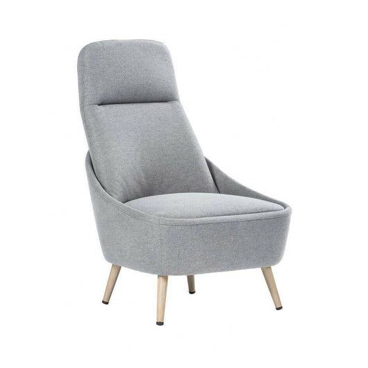 Sedia da ufficio Azzio, Seduta da attesa per ufficio, Poltrona ergonomica, 77x65h100 cm, Grigio