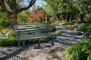 Panchina da esterno 0, Panca monoblocco da giardino, Panchina outdoor, 100% Made in Italy, Cm 145x49h74, Verde