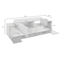 Mobile porta TV Andris, Credenza bassa da soggiorno, Base porta TV, 100% Made in Italy, cm 160x45h51, Antracite e Acero