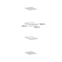 Mensola Ema, Ripiani aperti, 100% Made in Italy, cm 20x27h2, Antracite