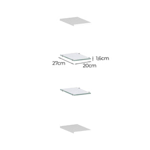 Mensola Ema, Ripiani aperti, 100% Made in Italy, cm 20x27h2, Antracite